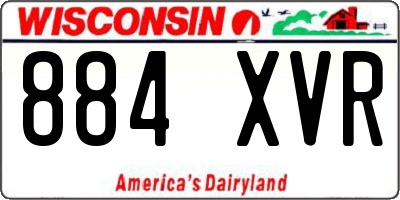 WI license plate 884XVR