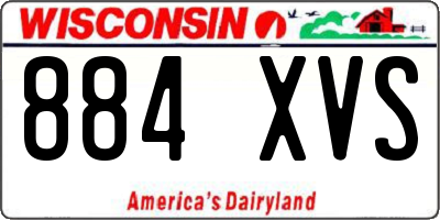 WI license plate 884XVS