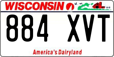 WI license plate 884XVT
