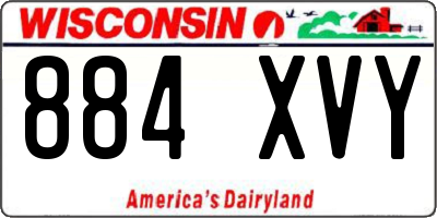 WI license plate 884XVY