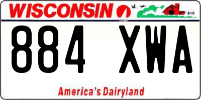 WI license plate 884XWA