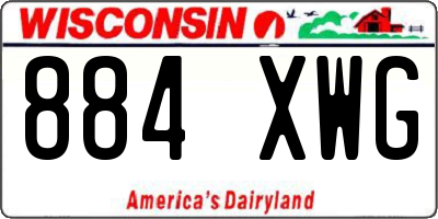 WI license plate 884XWG