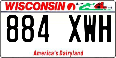 WI license plate 884XWH