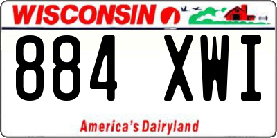 WI license plate 884XWI