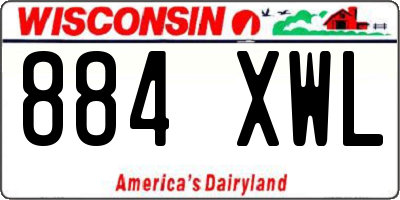 WI license plate 884XWL