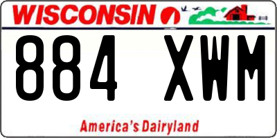 WI license plate 884XWM