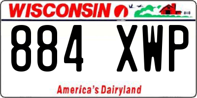 WI license plate 884XWP