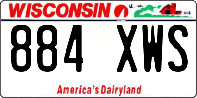 WI license plate 884XWS