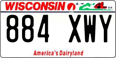 WI license plate 884XWY