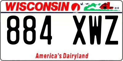 WI license plate 884XWZ