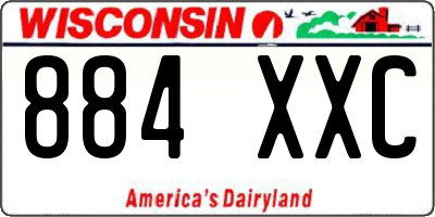 WI license plate 884XXC