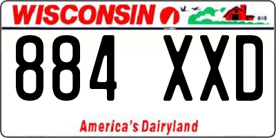 WI license plate 884XXD