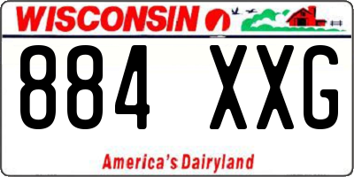 WI license plate 884XXG