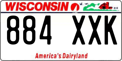 WI license plate 884XXK