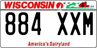 WI license plate 884XXM