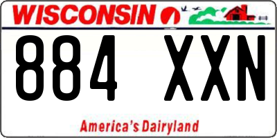 WI license plate 884XXN