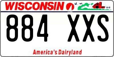WI license plate 884XXS