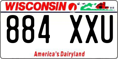 WI license plate 884XXU