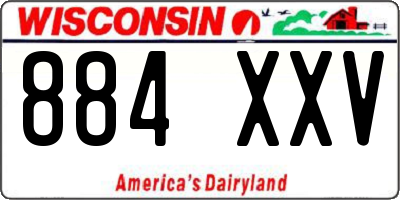 WI license plate 884XXV