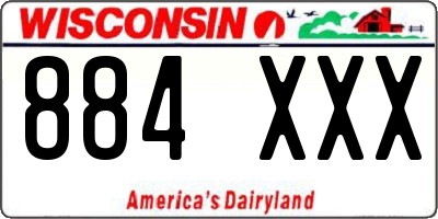 WI license plate 884XXX