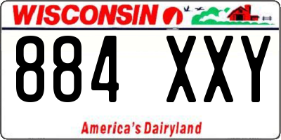 WI license plate 884XXY