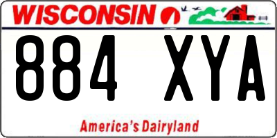 WI license plate 884XYA