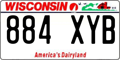 WI license plate 884XYB