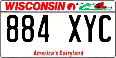 WI license plate 884XYC