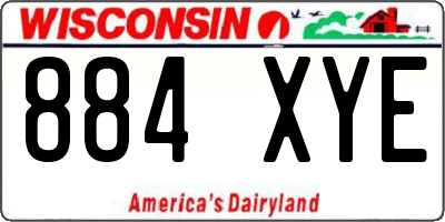 WI license plate 884XYE