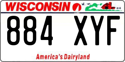 WI license plate 884XYF
