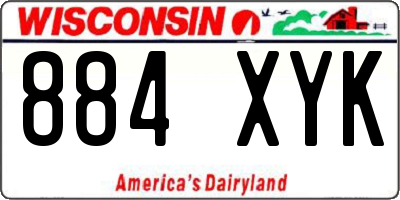 WI license plate 884XYK