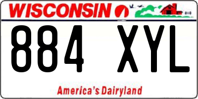 WI license plate 884XYL
