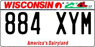 WI license plate 884XYM