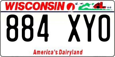 WI license plate 884XYO