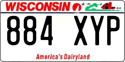 WI license plate 884XYP