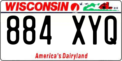 WI license plate 884XYQ