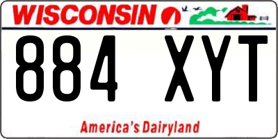 WI license plate 884XYT