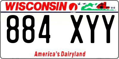 WI license plate 884XYY
