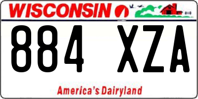 WI license plate 884XZA