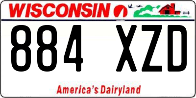 WI license plate 884XZD