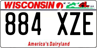 WI license plate 884XZE