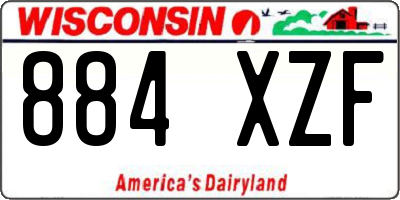 WI license plate 884XZF
