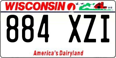 WI license plate 884XZI