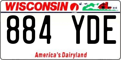 WI license plate 884YDE