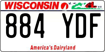 WI license plate 884YDF
