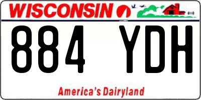 WI license plate 884YDH