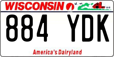 WI license plate 884YDK