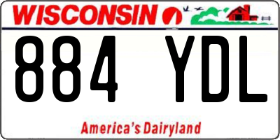 WI license plate 884YDL