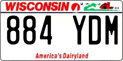 WI license plate 884YDM
