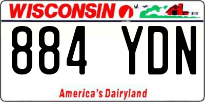 WI license plate 884YDN